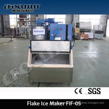 0.5 Ton Small Seawater Flake Ice Maker with stainless steel evaporator